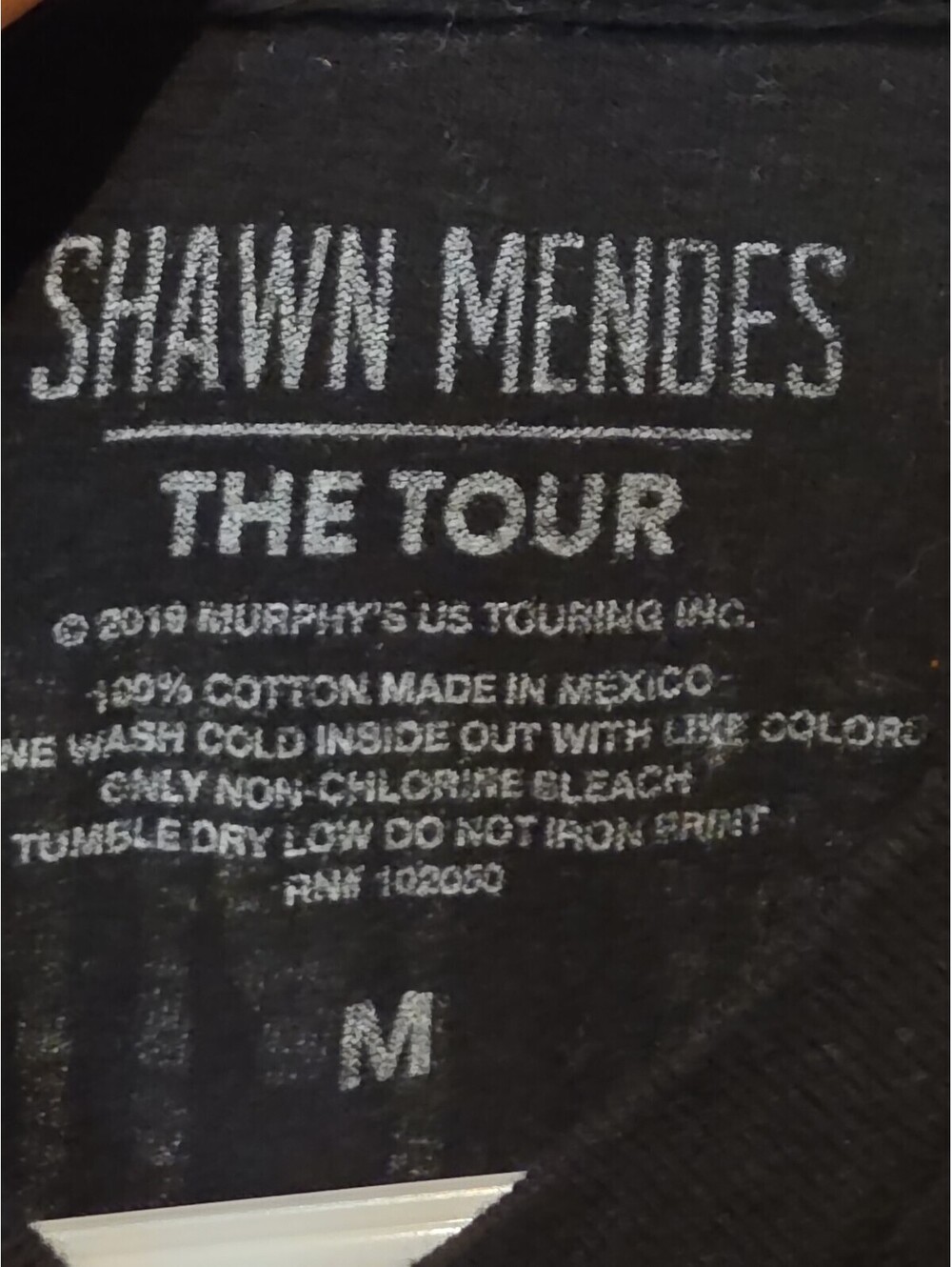 Shawn Mendes The Tour 2019 T-Shirt Size Medium - Picture 3 of 5